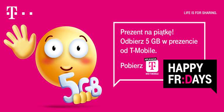 Happy Fridays: 5GB dla klientów T-Mobile : karta, mix, abo