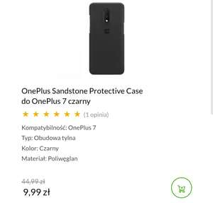 OnePlus Sandstone Protective Case do OnePlus 7 czarny