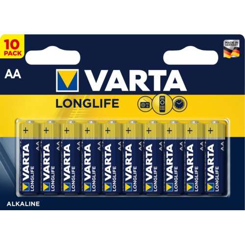 Baterie alkaliczne AA LR06 VARTA Longlife (10 szt.), również AAA w tej cenie, odb.os. , kurier i paczkomat 0 zł