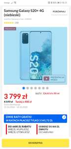 Samsung Galaxy s20+ 4G. Możliwa obniżka ceny do 2 945,73 zł