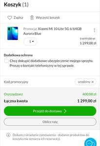 Xiaomi Mi 10 Lite 5G 6/64GB Aurora Blue