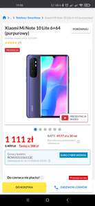 Xiaomi Mi Note 10 lite 6/64GB purpurowy RTVeuroAGD