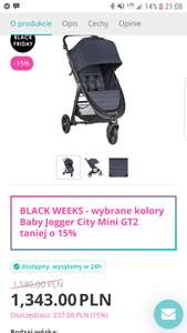 Tomi.pl wybrane kolory Baby Jogger City Mini GT2 taniej o 15%