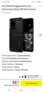 Etui SPIGEN Rugged Armor do Samsung Galaxy S20 Ultra Czarny