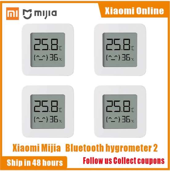 4 sztuki Xiaomi Mijia Bluetooth termometr bezprzewodowy inteligentny higrometr cyfrowy ($13.80)