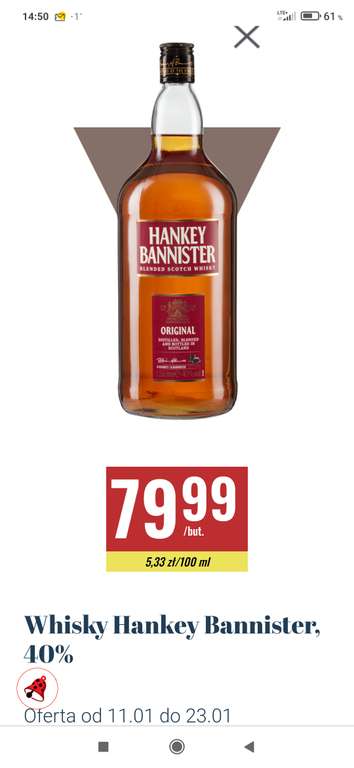 Whisky Hankey Bannister 1.5 L Biedronka