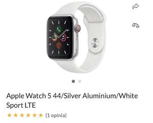 Apple Watch 5 44/Silver Aluminium/White Sport LTE