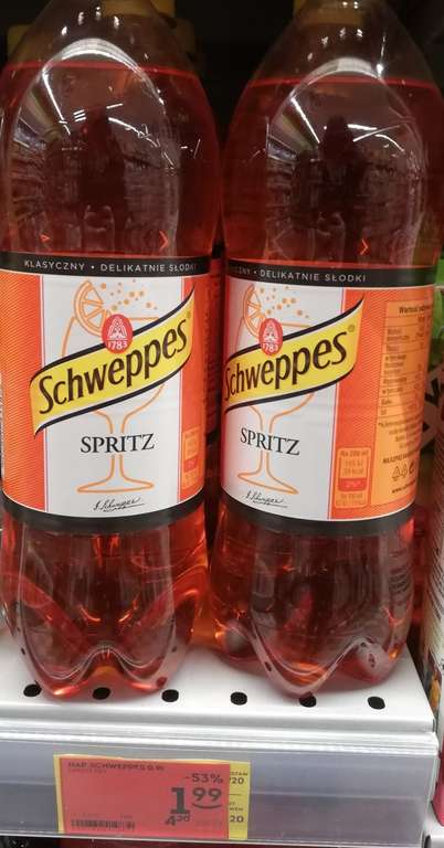 Schweppes Spritz 0,9L za 1,99 w Żabka