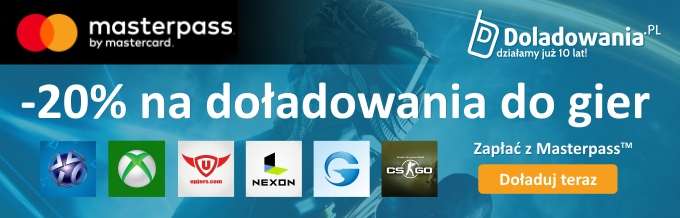 Gry: doładowania i abonamenty 20% taniej z MasterPass (telefony, PS+,Xbox Live i inne!) @ Doladowania.pl