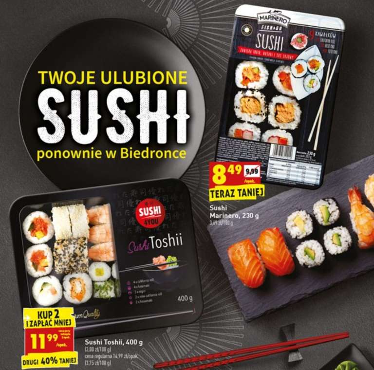 Sushi Toshii 400 g (przy zakupie 2szt.) @ Biedronka