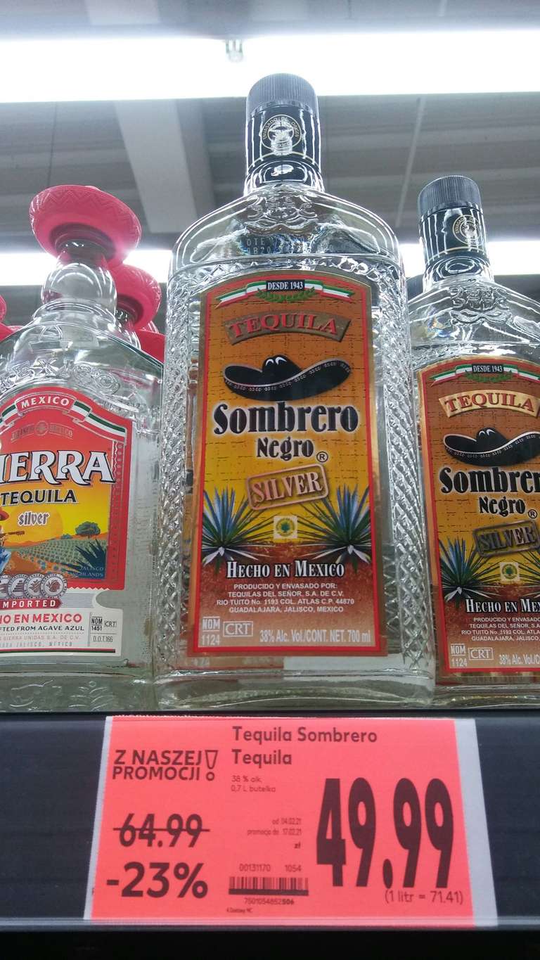 Tequila Sombrero negro 0.7l @kaufland