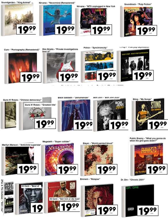 Płyty CD - BIEDRONKA [08.02.2021] - Soundgarden i inne