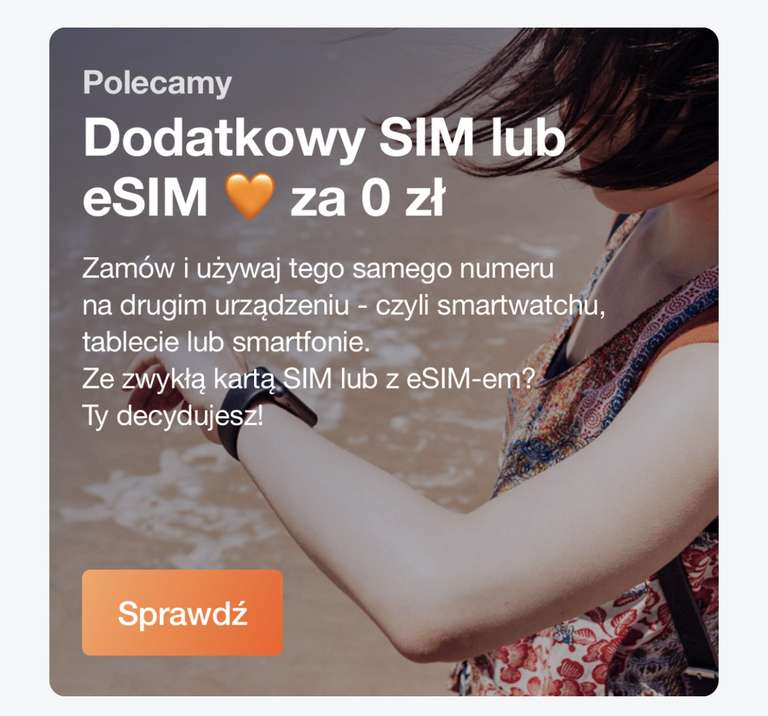 Darmowa dodatkowa karta SIM lub eSim w Orange Flex