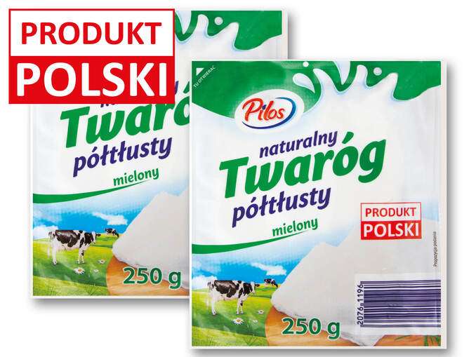 PILOS Polski twaróg półtłusty 250 g - 1.75. PLN przy zakupie 2 sztuk ; LIDL
