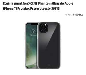 Etui na smartfon XQISIT Phantom Glass do Apple iPhone 11 Pro Max Przezroczysty 36718