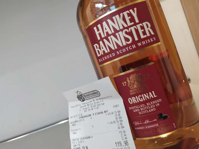 Whisky Hankey Bannister 1.5 L / 40% Biedronka - Ponownie