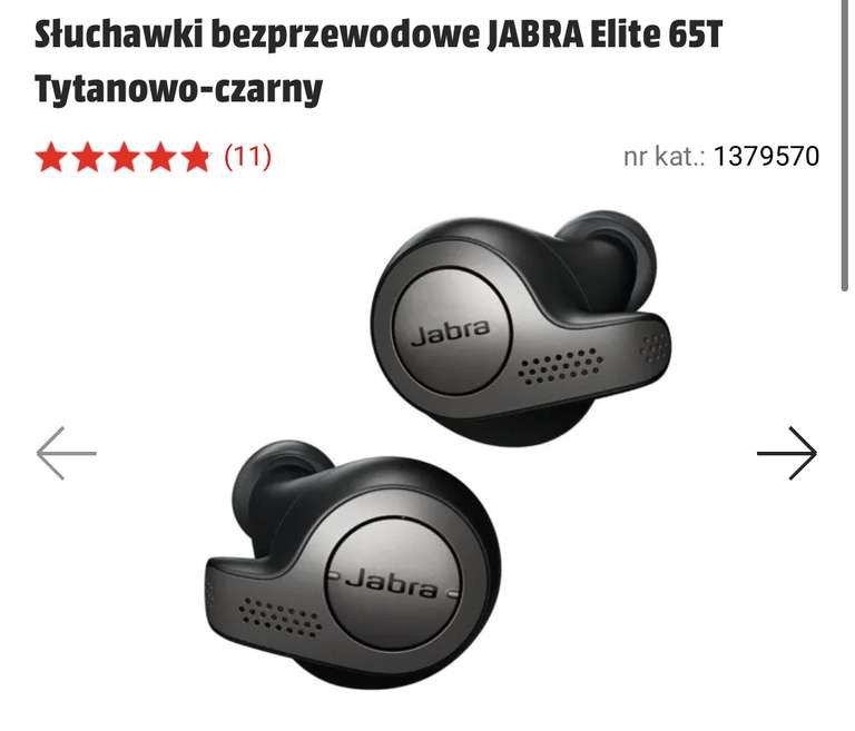 Słuchawki Jabra elite 65T tytanowo czarne