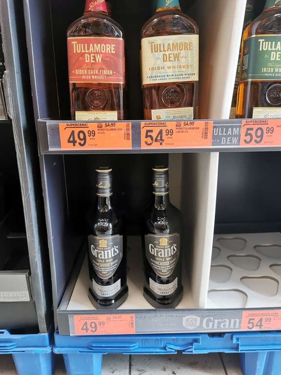 Biedronka : Tullamore Dew Cider & Caribbean Rum Cask Finish 0,7l oraz Grant's Smoky 0,7l