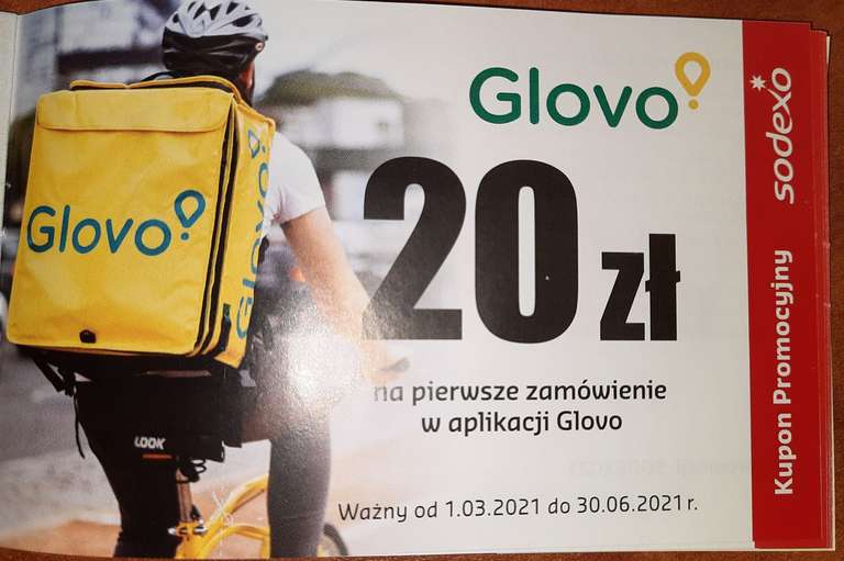 20 zł na pierwsze zamówienie Glovo (kod działa dla wszystkich)