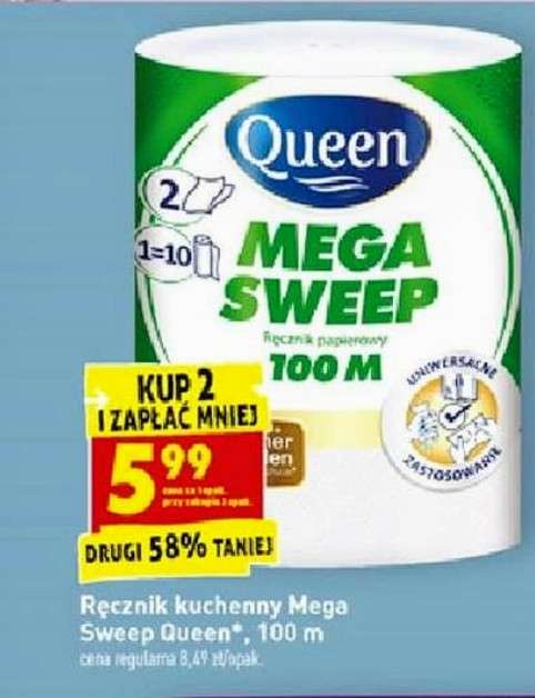 Ręcznik papierowy Mega Sweep Queen 100m przy zakupie 2szt. w Biedronka
