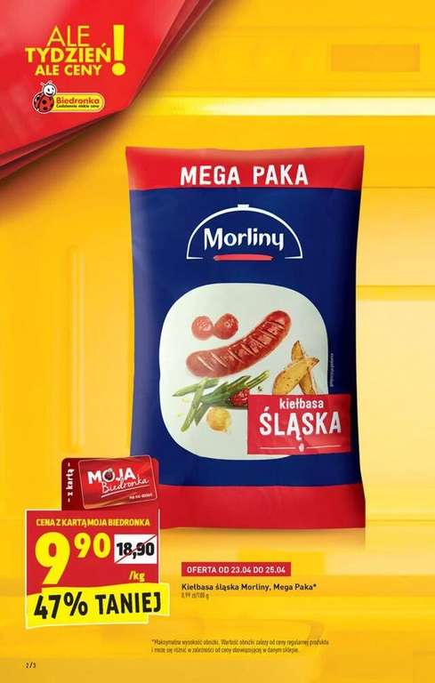 Kiełbasa Śląska Morliny 1kg - Biedronka