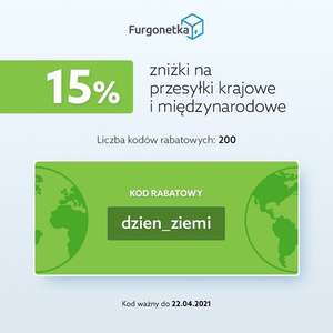 15% zniżki na przesyłki krajowe i międzynarodowe na Furgonetka.pl