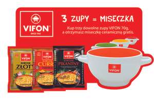 Coś dla studentów:) Kup 3 zupy VIFON i odbierz ceramiczną miseczkę.