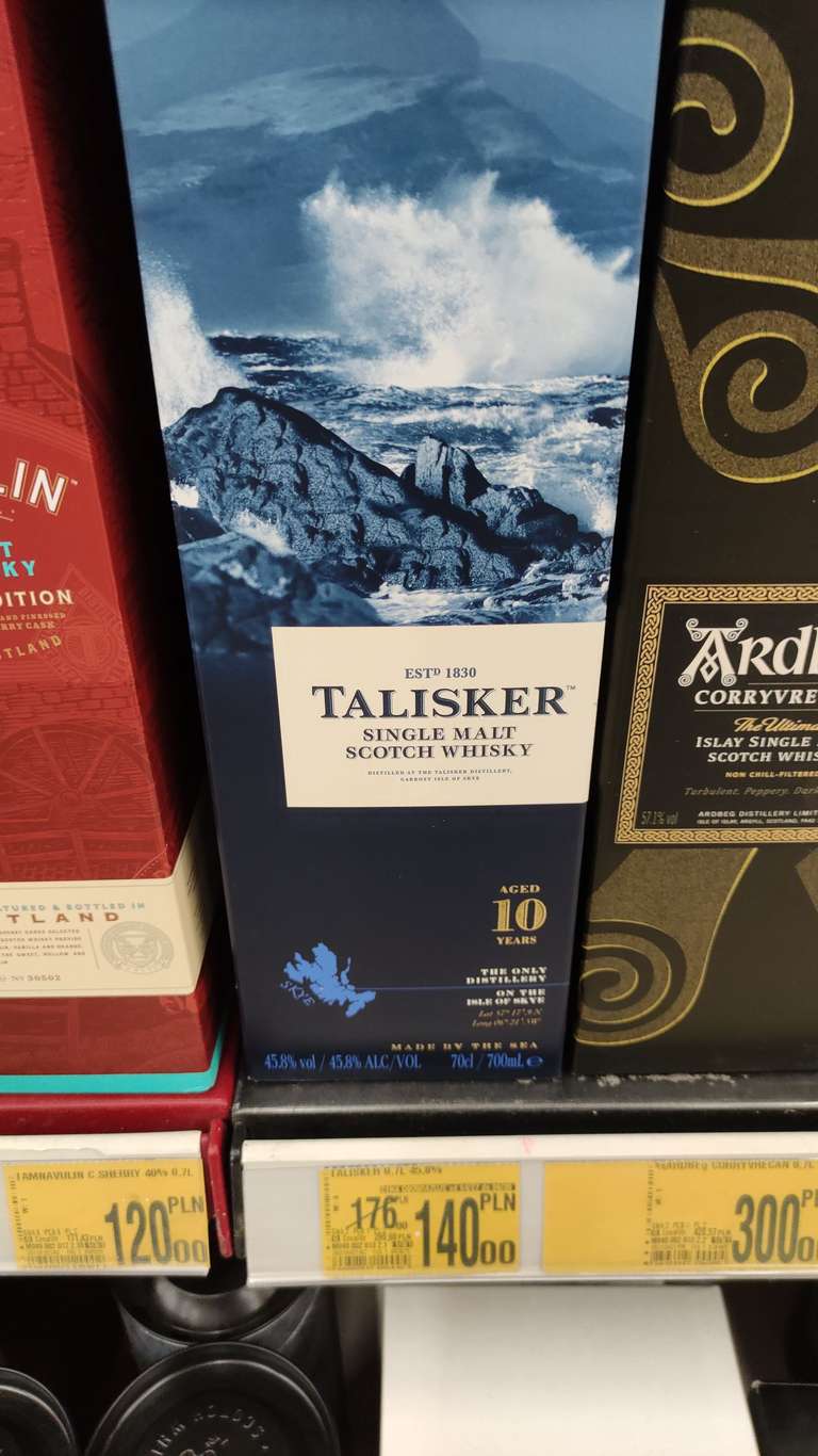 Whisky Talisker 10. Auchan Olsztyn.