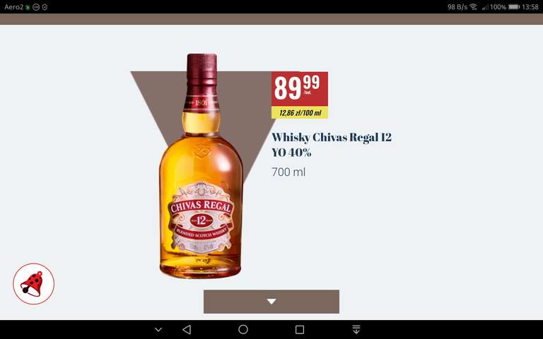 Whisky, Whiskey, Bourbon.... Chivas Regal 12 YO 0,7 l i inne alkohole od 04.05 w Biedronce