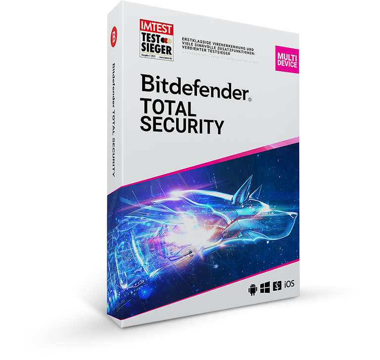 Bitdefender Total Security 2021 za darmo przez 180 dni - 5 urządzeń