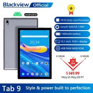 Tablet Blackview Tab 9 10.1"Android 10 FHD1920x1200 4/64GB 4G 13MP 7480mAh - $149.99