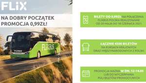 Bilety za 0.99zł (krajowe i zagraniczne) - Flixbus