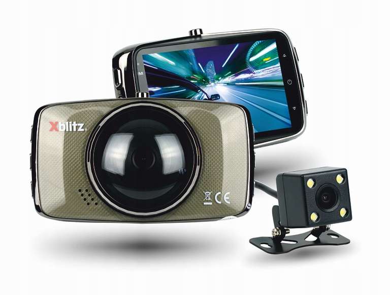 Wideorejestrator Xblitz Dual Core przód - tył, 170°, G-sensor, tryb parkingowy, kodek H.264