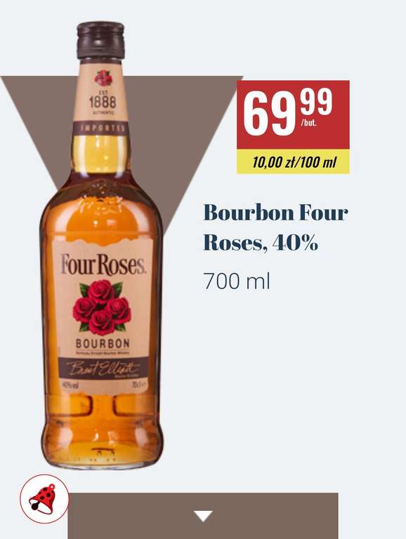 Whiskey Bourbon Four Roses, 40% 700 ml. Biedronka