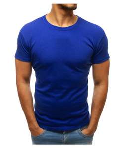 T-shirt męski niebieski RX2577 DSTREET