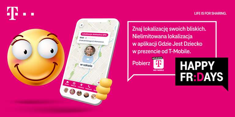 T-Mobile - Bezpłatna usługa lokalizacyjna „Gdzie jest dziecko” - Happy Fridays