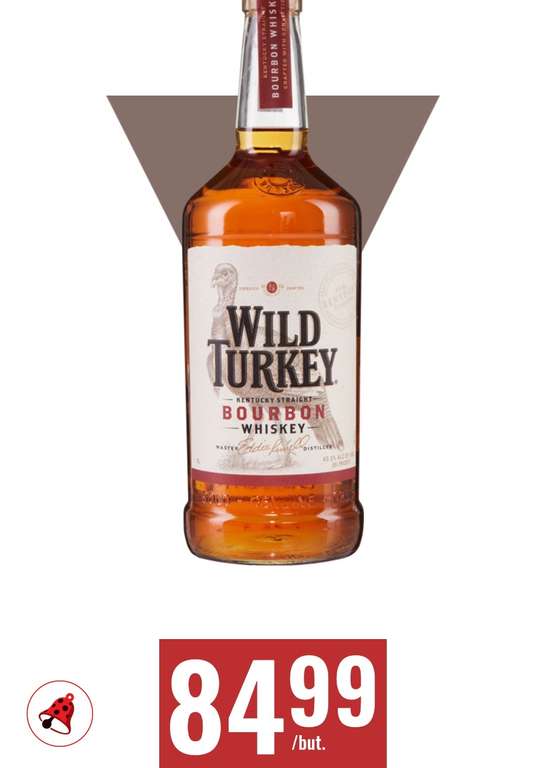 Bourbon Whiskey Wild Turkey 81 40,5%, 1000ml. Biedronka