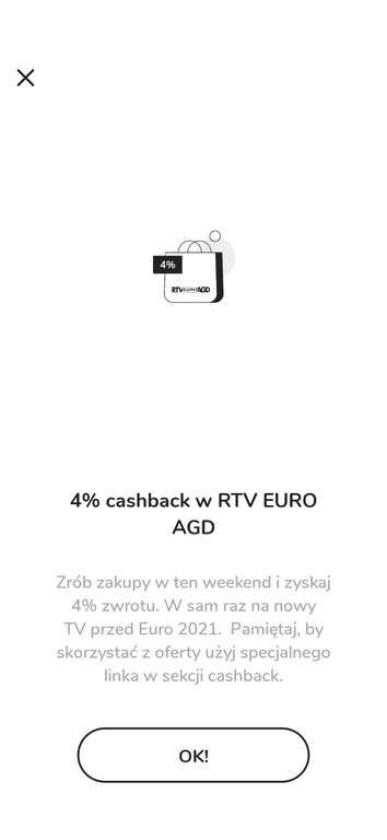 Cashback natychmiastowy 4% Euro RTV AGD ZEN