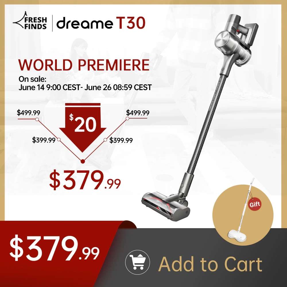 Odkurzacz Dreame T30 + elektryczny mop [$361.99]