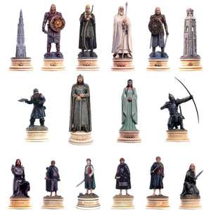 Zestaw 10 losowych kolekcjonerskich figur szachowych (8cm) z postaciami Lord of the Rings od Eaglemoss @zavvi