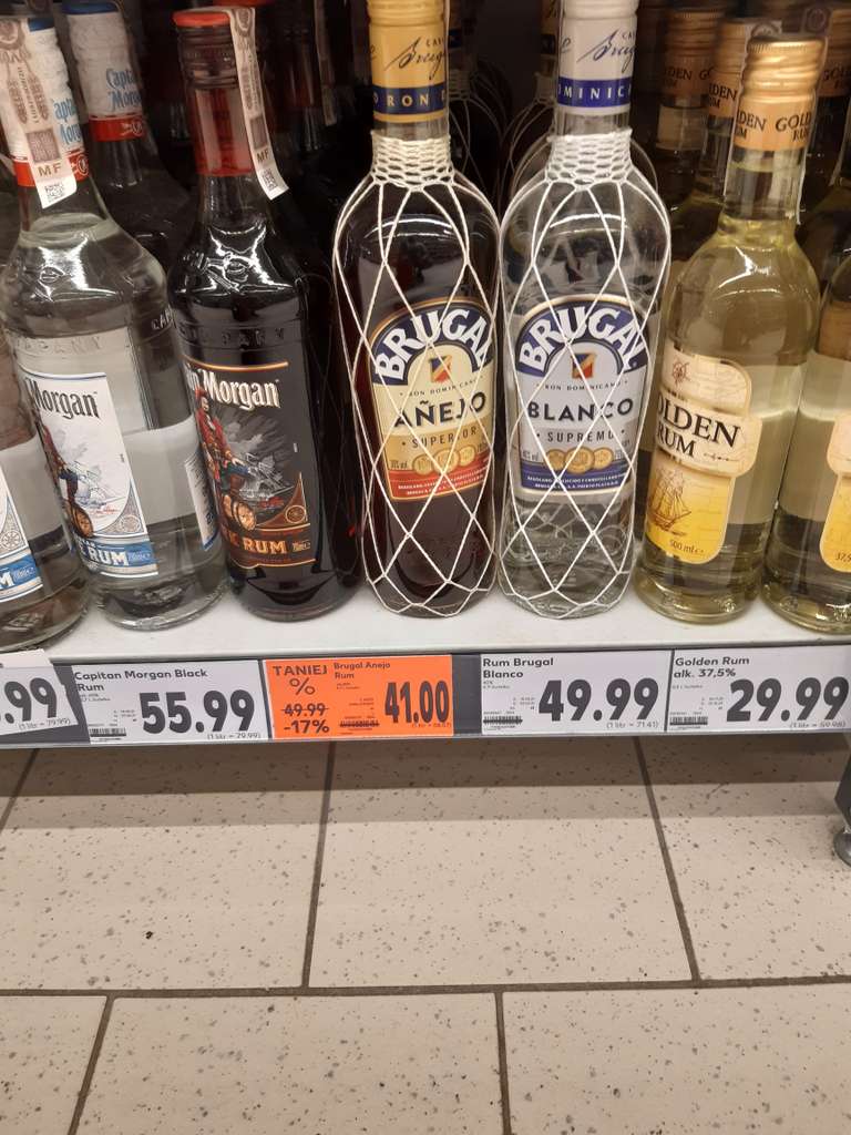 Rum Brugal Anejo 0,7 38% Gin Hendrick's 44% Kaufland Świdnik