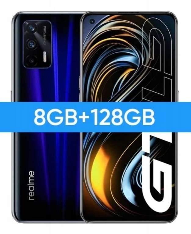 Smartfon realme GT 5G 8/128GB UFS 3.1 Speed Blue, Snapdragon 888 z oficjalnego polskiego sklepu realme - 2 lata gwarancji