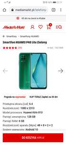 Smartfon Huawei P40 Lite w dobrej promocji