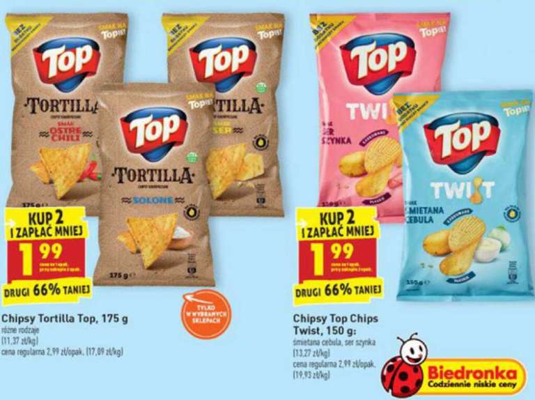 Chipsy Top Chips Twist / Tortilla Top