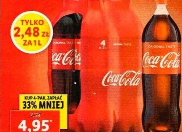 Coca-Cola 2L przy zakupie 4-paku Lidl