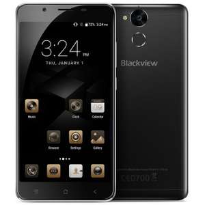 Blackview P2 Lite 4G Phablet Android 7.0 5.5 pulgadas MTK6753 1.3GHz 3GB RAM 32GB ROM 6000mAh Batería 8.0MP Cámara Frontal OTG Full Metal Body Fingerprint Scanner