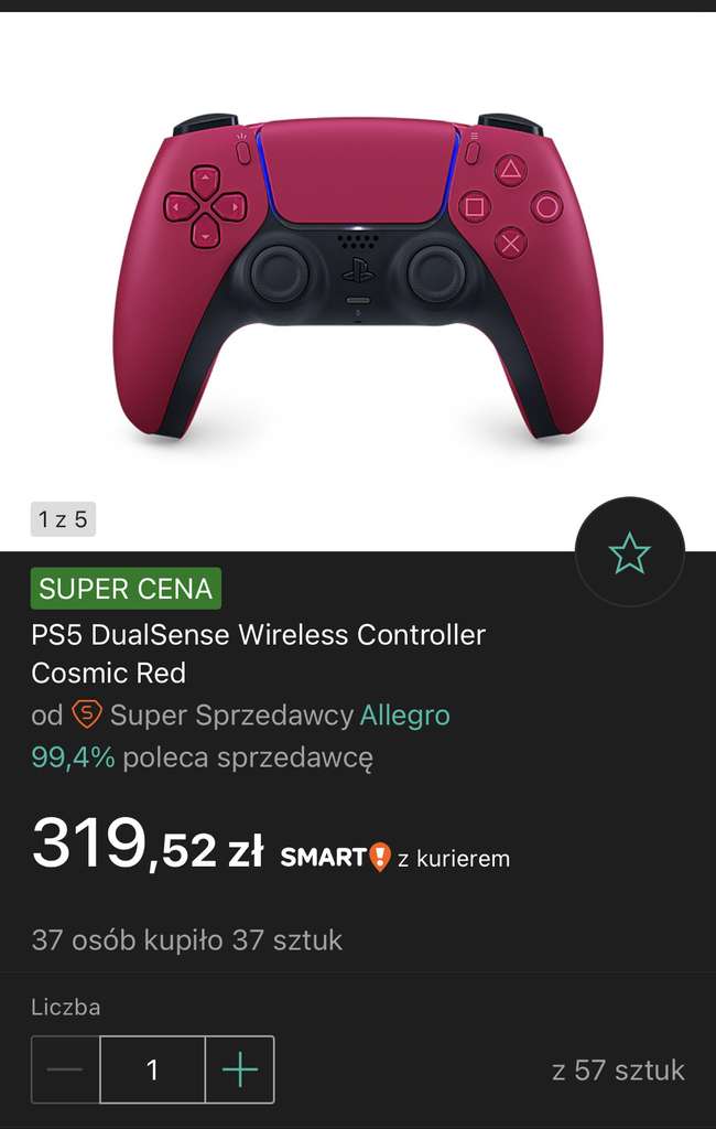 cosmic red ps5 controller