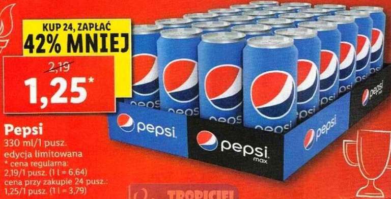 Pepsi, puszka 330 ml (cena za 1 szt. przy zakupie 24 szt.)