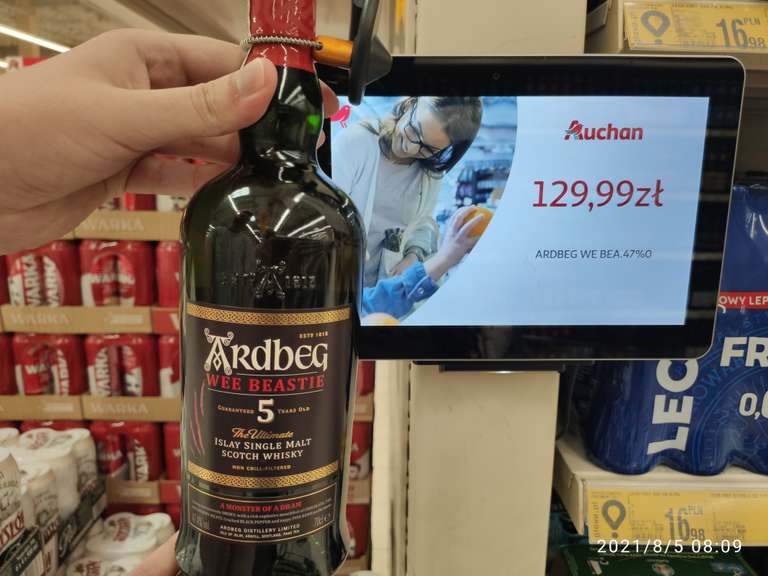 Whisky Ardbeg Wee Beastie 5 YO 47,4 % 0,7 L 129,99 PLN Auchan