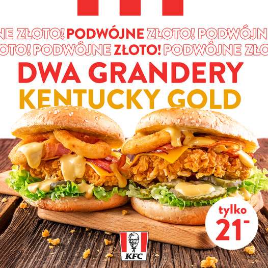 2x Grander Kentucky Gold lub 2x Wrapper Kentucky Gold - KFC